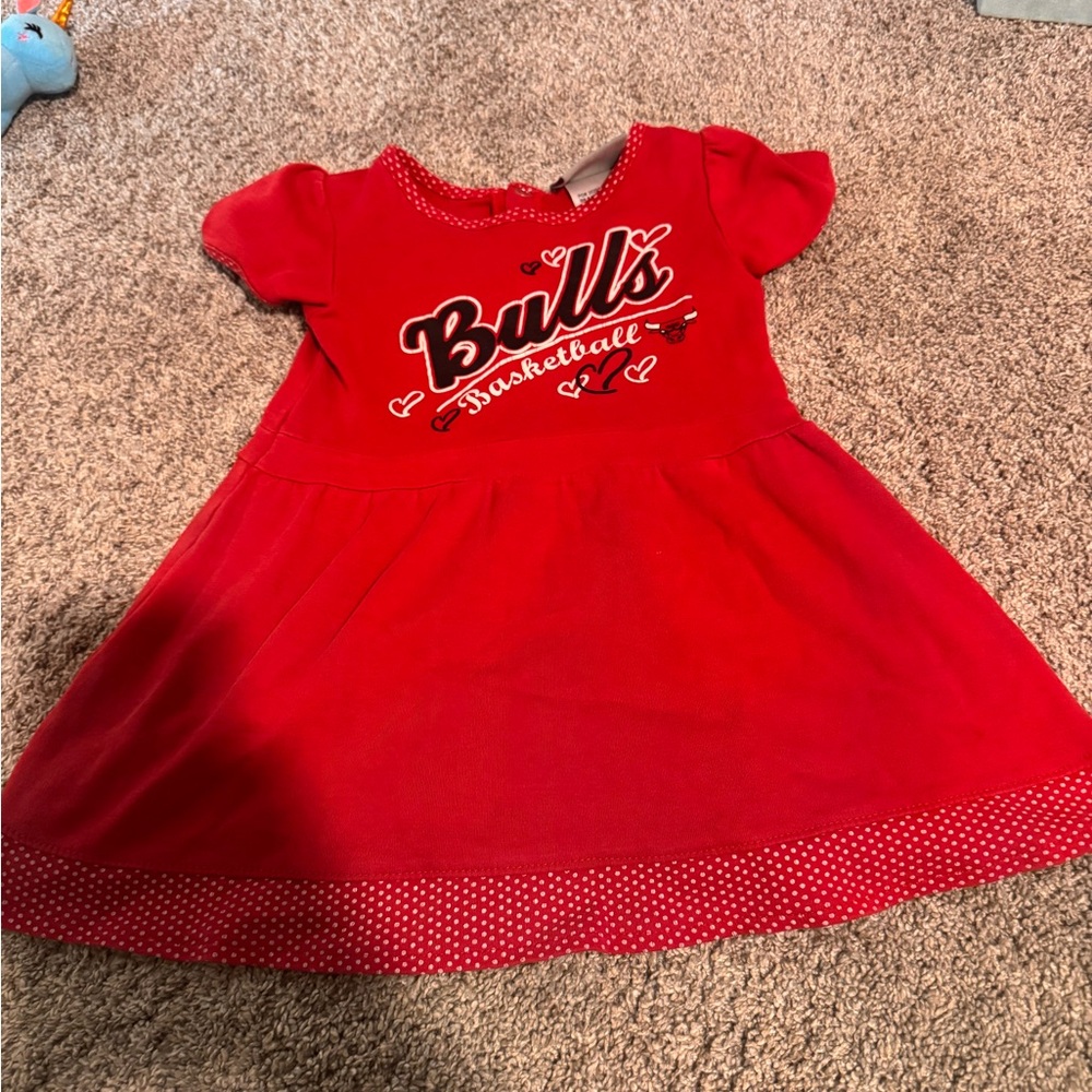 NBA Bulls Red Kids Dress